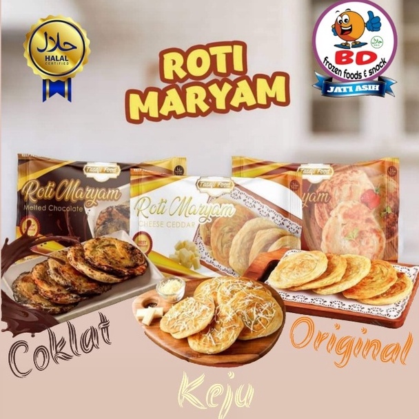 

Roti Cane Maryam ( Coklat,Keju,Original ) 400gr isi 5pcs