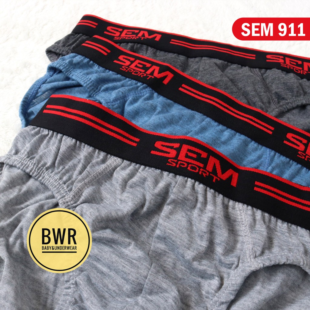 [ 3pc ] CD SEM Sport 911 Mika / Celana Dalam Pria Karet Boxer