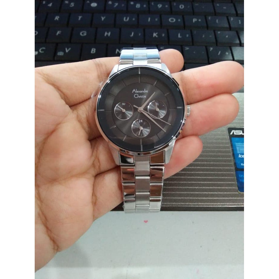 JAM TANGAN WANITA ALEXANDRE CHRISTIE AC 2714 SILVER BLACK ORIGINAL GARANSI RESMI 1 TAHUN