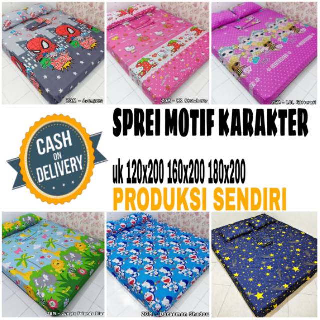 PRODUKSI SENDIRI Sprei  homemade  motif  karakter anak motif  