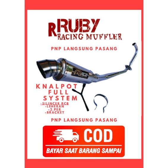 KNALPOT RACING RCB SATRIA FU JUPITER MX SONIC KNALPOT RACING RCB KEPET FU MX SONIC