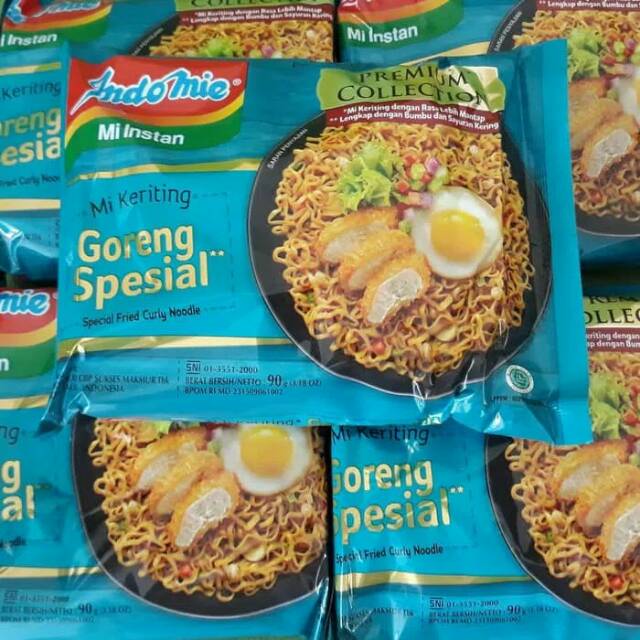 

Indomie mi keriting goreng spesial premium