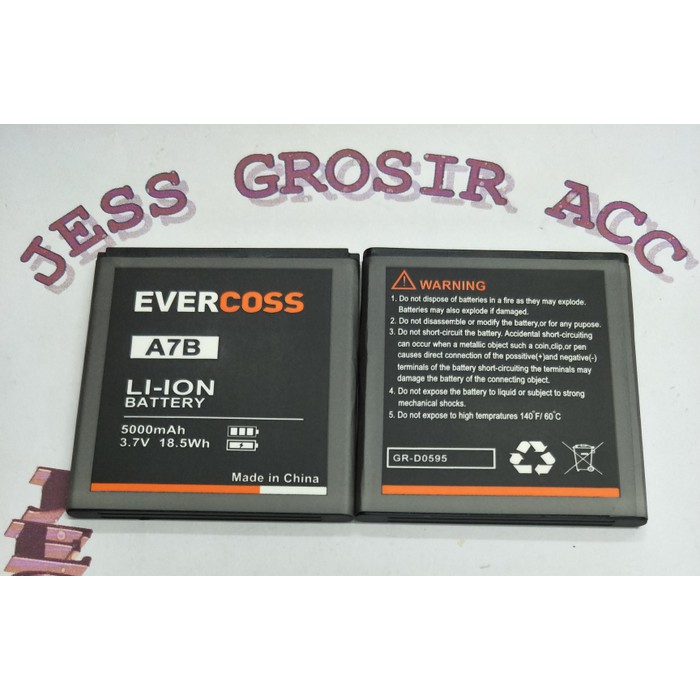 Baterai Battery Double Power EVERCOSS EVERCROSS CROSS ( A7B , R40A ) - Hitam