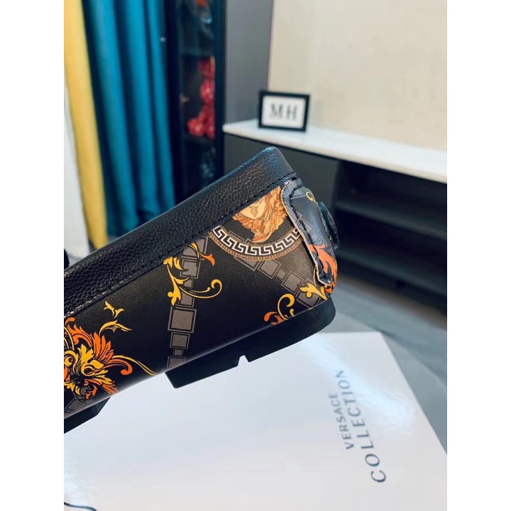 sepatu vrs slip on men shoes mirror top loafer pria tanpa tali