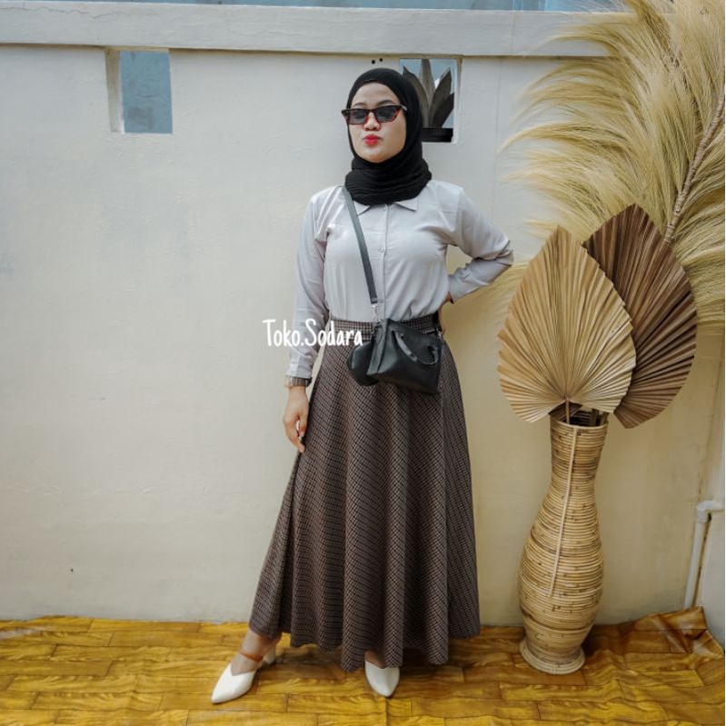 Rok Mayung Camila Denim // Flash sale Rok Muslim // Rok Panjang 93 cm