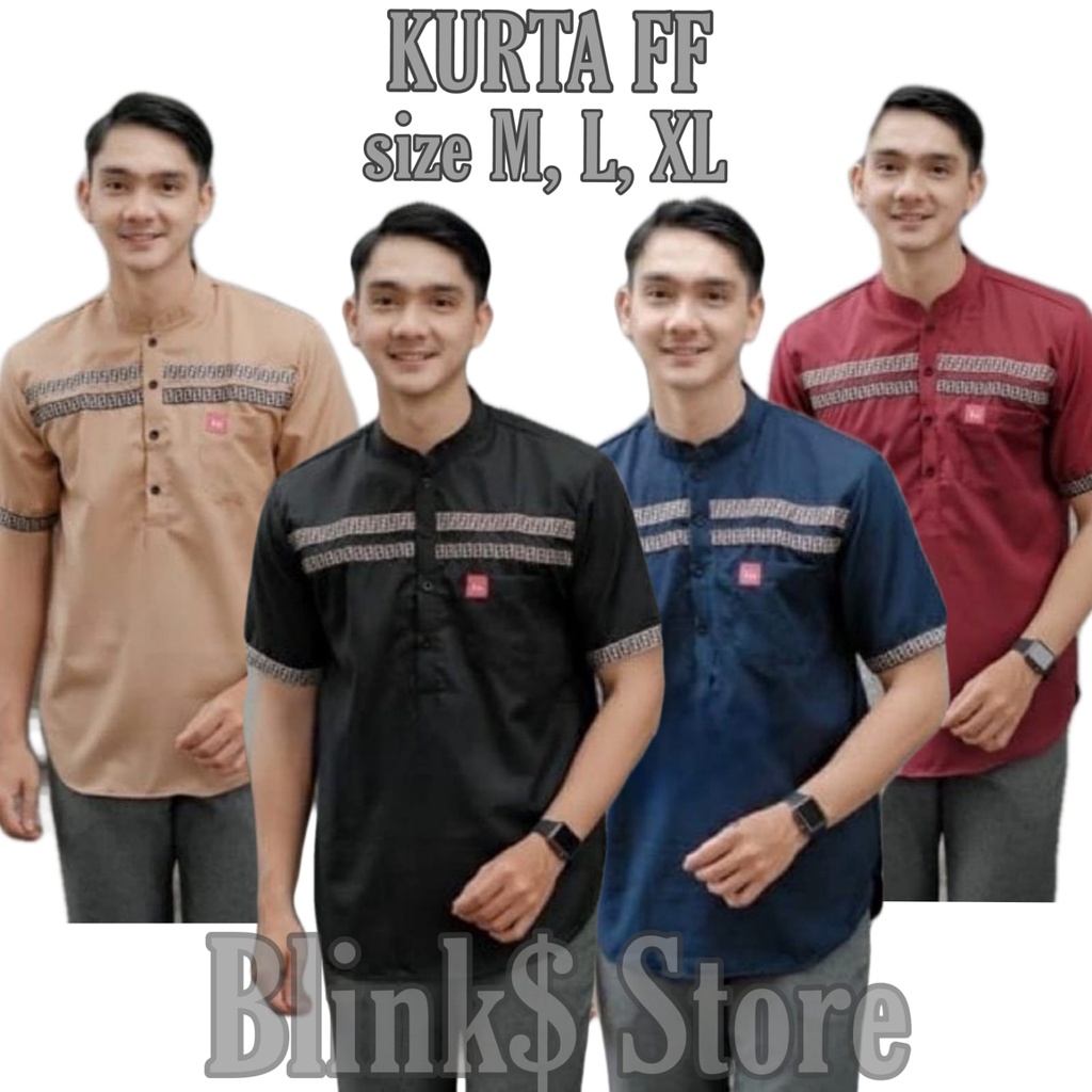 Baju Koko Kurta Dewasa Lengan Pendek Baju Koko Pakistan Premium Koko Kurta FF Termurah 2022