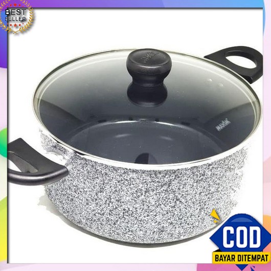 Set Panci Stainless Steel Merk Subron 18Cm Milk Pot 20Cm Soup Pan Susu Maxim Neostone Dutch Oven 20