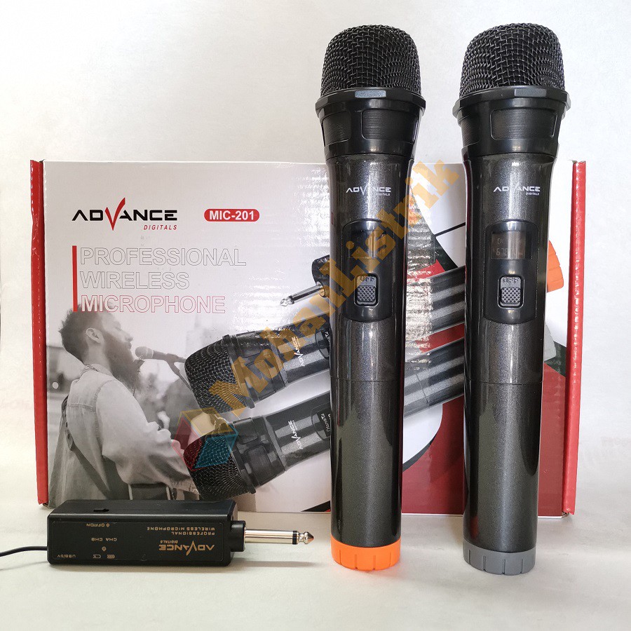 Mic Wireless Microphone Nirkabel Advance Mic201 Meeting Karaoke - 2pcs