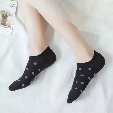 ZAYKA== Kaos kaki Wanita Ankle Socks Pendek Semata Kaki Motif Love