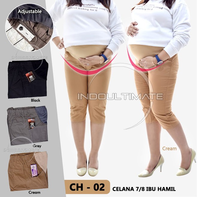 Celana Hamil Panjang 7/8 Kain Katun celana kerja Kantor Hamil CH-02 leging pakaian hamil baju hamil