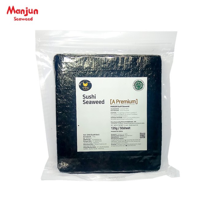 

MURAH Manjun PREMIUM Grade A Sushi Seaweed 50 sheet Halal