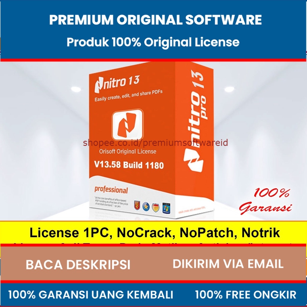 Nitro Pro 13 PDF Edisi Terbaru 2022 Edit PDF License Original Asli