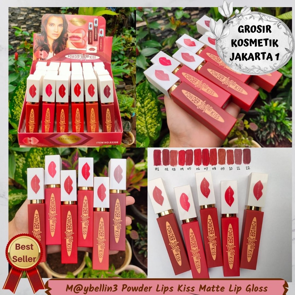 COD/Best Seller Iman Of Noble Powder Lips Kiss Matte Lip Gloss - Lip Cream Powder Lips - Lipgloss Ma