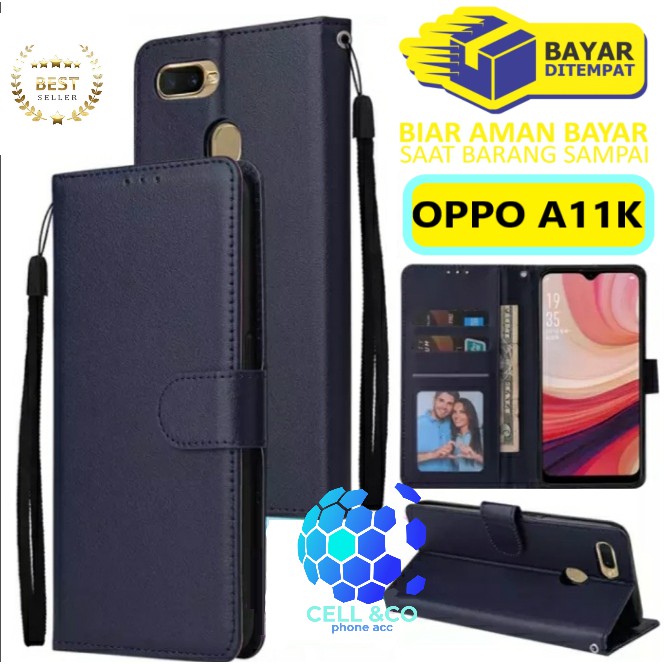 Flip cover OPPO A11K Flip case buka tutup kesing hp casing flip case leather wallet