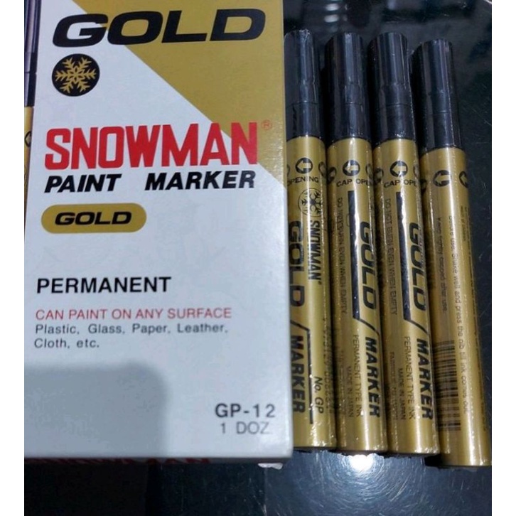 

spidol snowman paint marker GP-12 gold/emas