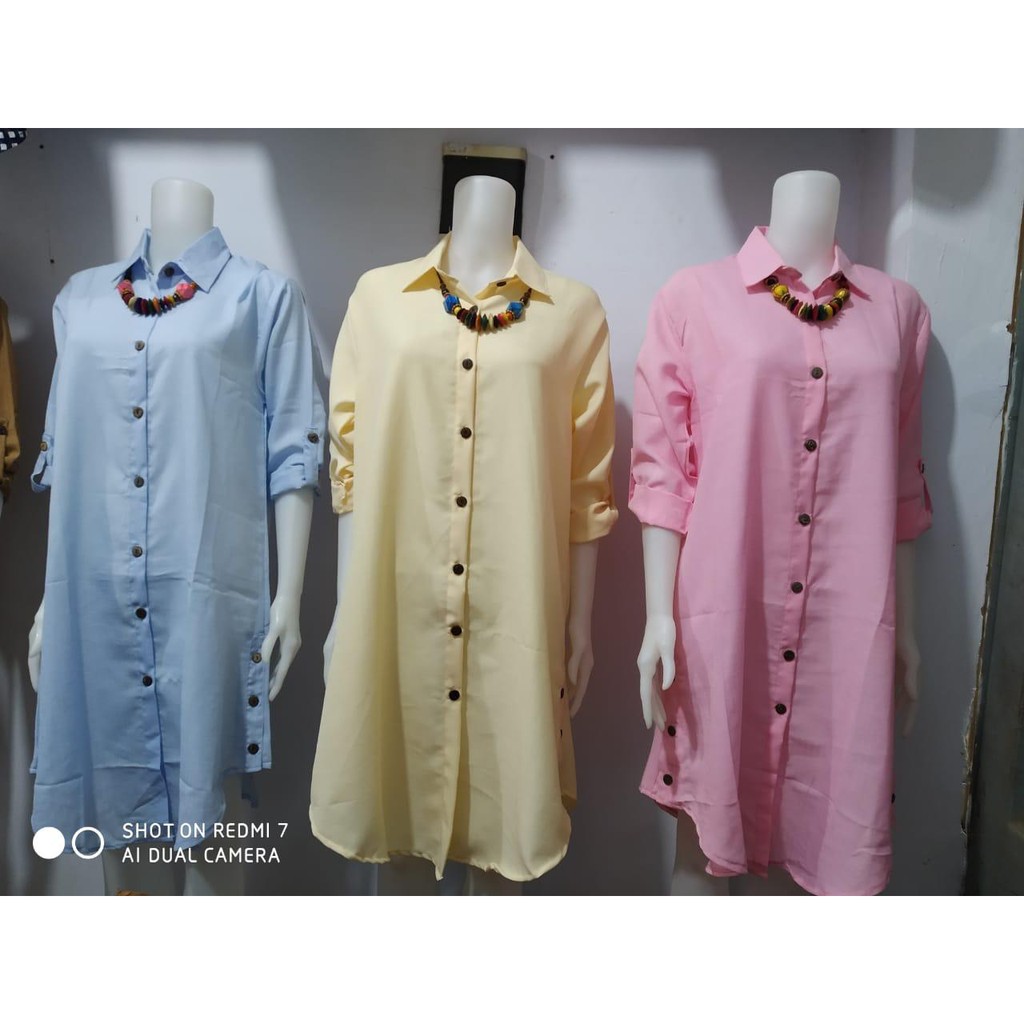 baju tunik bahan katun premium adem