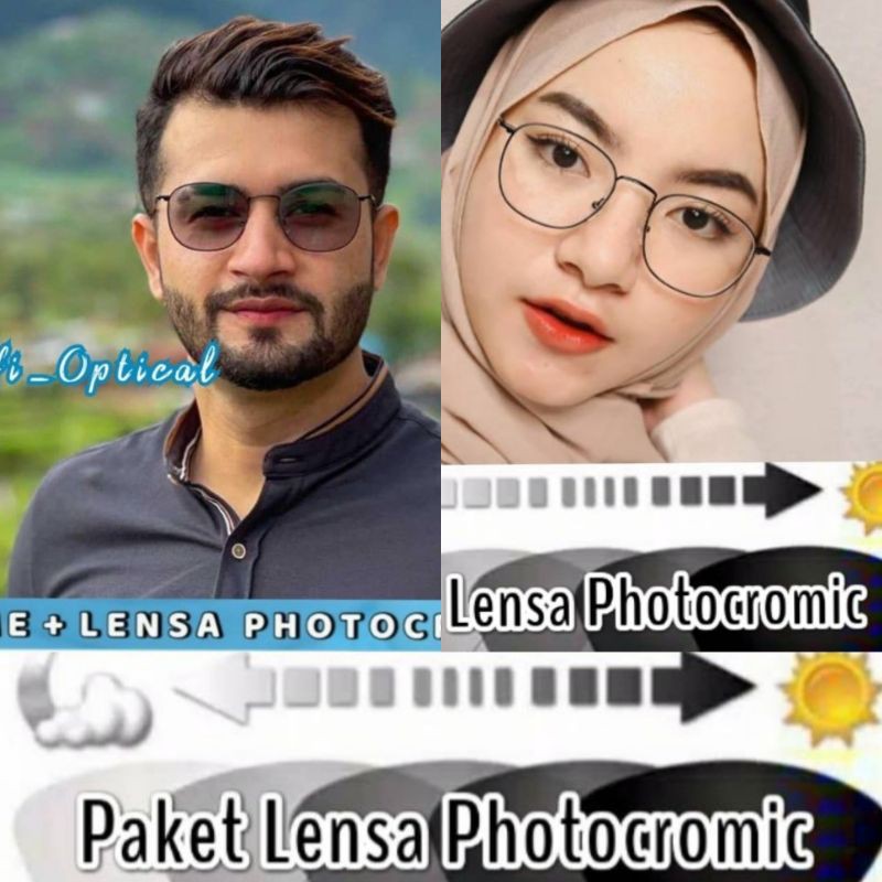 Frame kacamata minus photocromic ( paket kacamata minus / photocromic ) 8261