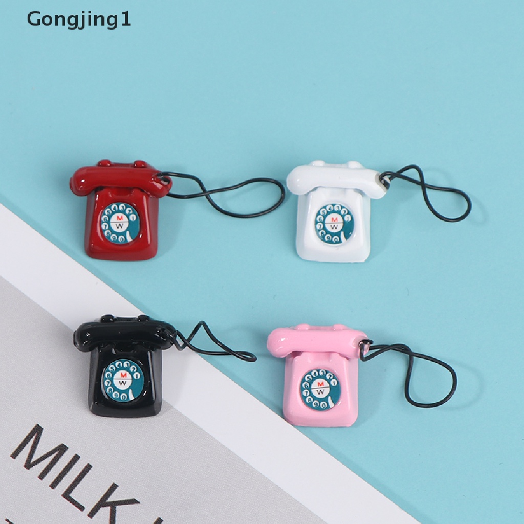 Gongjing1 Mainan Miniatur Telepon Retro Untuk Dekorasi Rumah Boneka