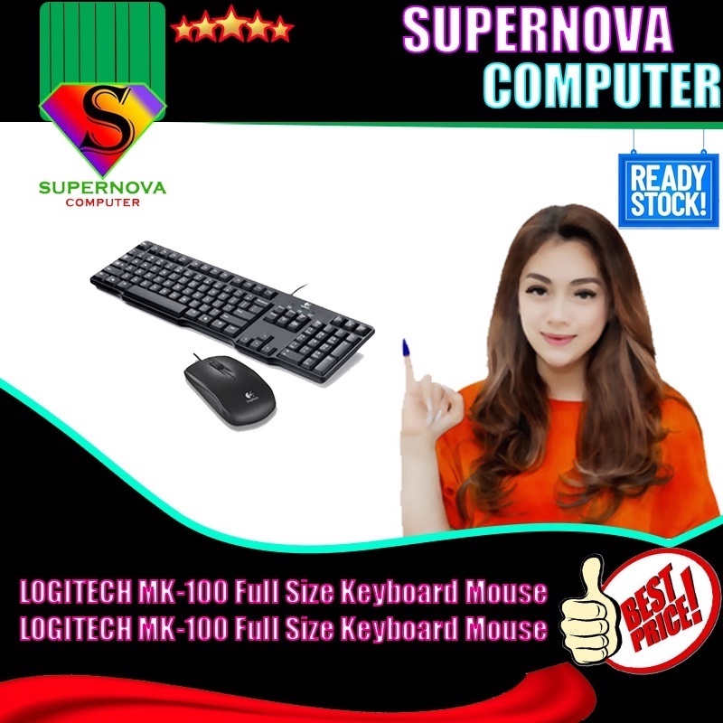 LOGITECH MK-100 Full Size Keyboard MouseLOGITECH MK-100 Full Size Keyboard Mouse