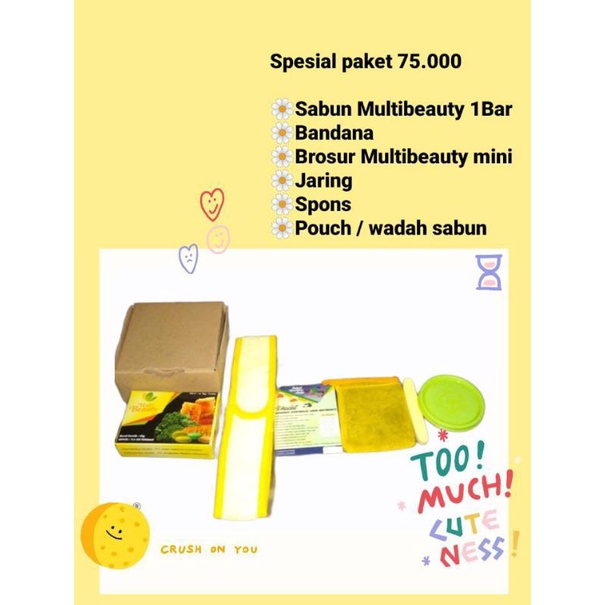 MultiBeauty Soap Gratis Jaring / Sponge Original Sabun Multi Beauty Official Grosir