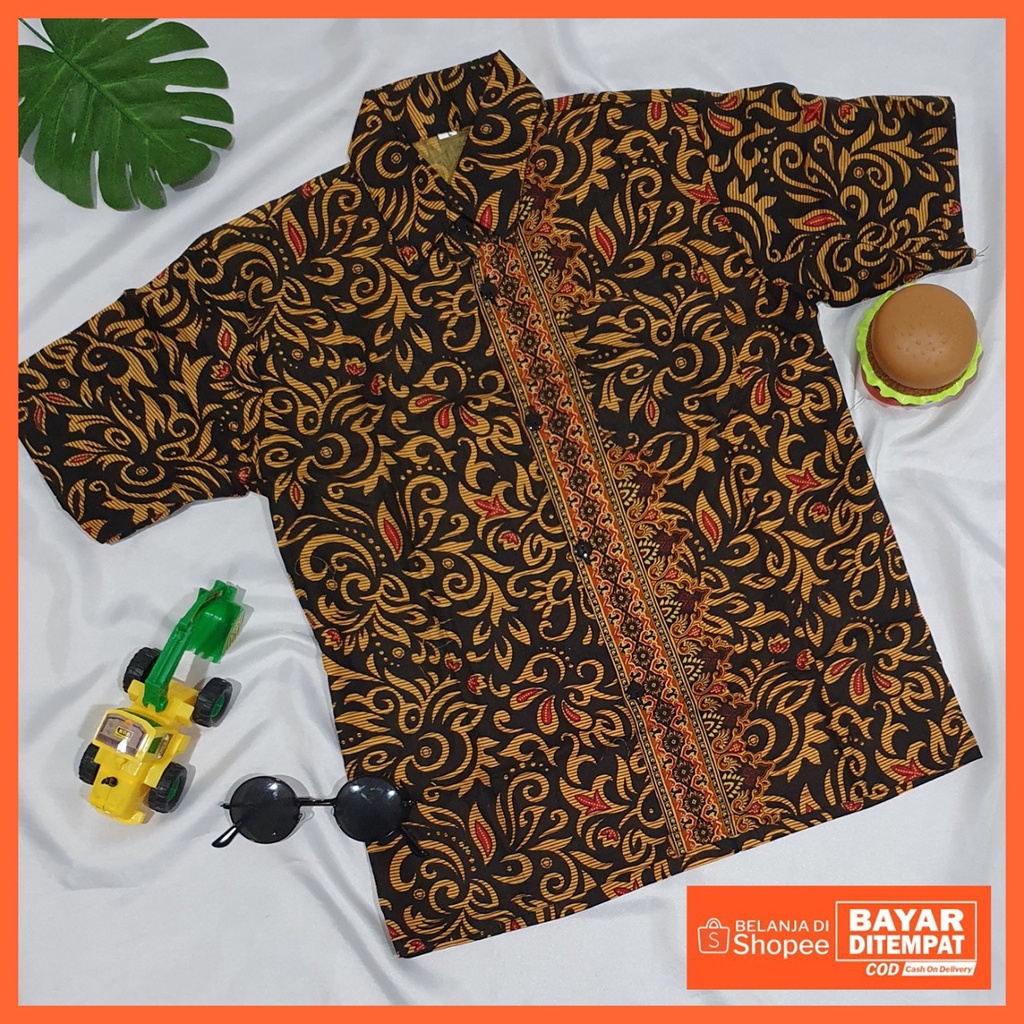 Ready Kemeja batik Anak Lengan Pendek