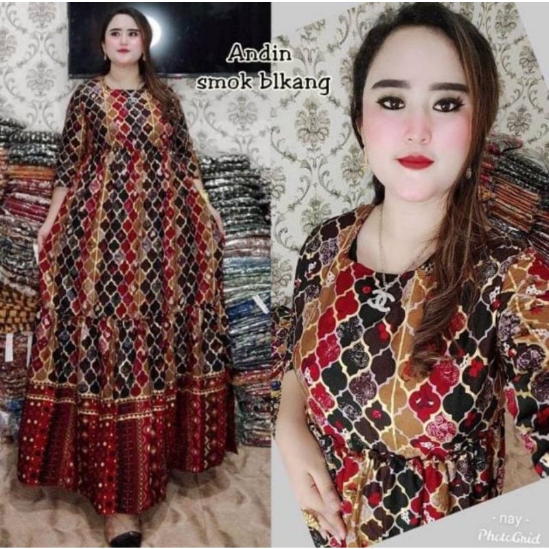 Daster Viral Nagin smock karet belakang New