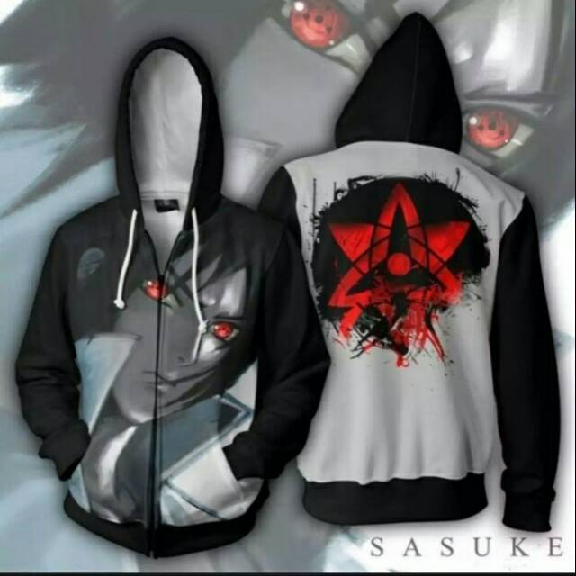 Jaket Hoodie Sasuke Mangekyo Sharingan