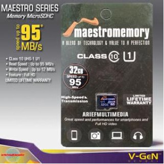 Jual Memory Maestro 32GB Class 10 (MicroSD/Vgen/V-Gen/Memori/32 GB Murah