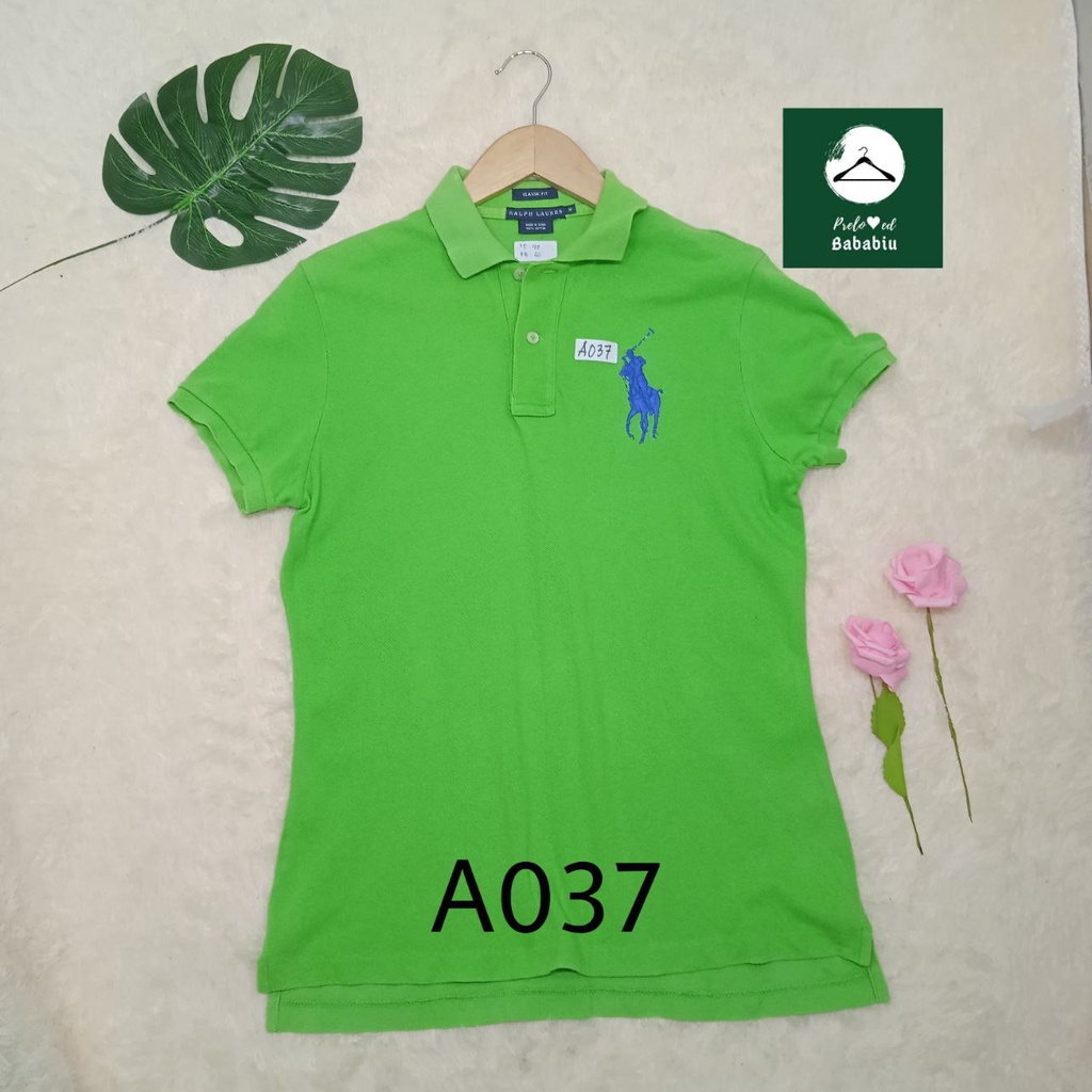 Polo Ralph Lauren Kaos Hijau M Wanita A037