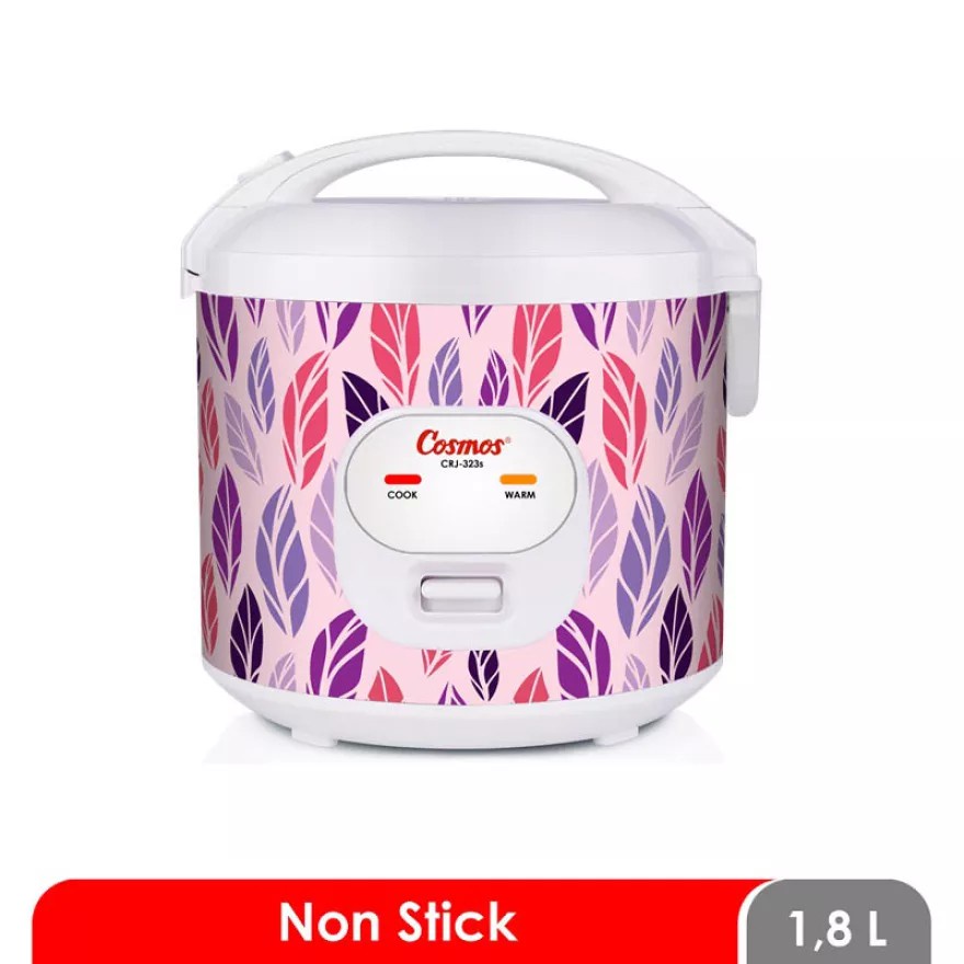 MAGIC COM - RICE COOKER COSMOS CRJ-323S / CRJ 323S / CRJ 323 S 1.8 LITER BERGARANSI-SPRING VIOLET (SSV)