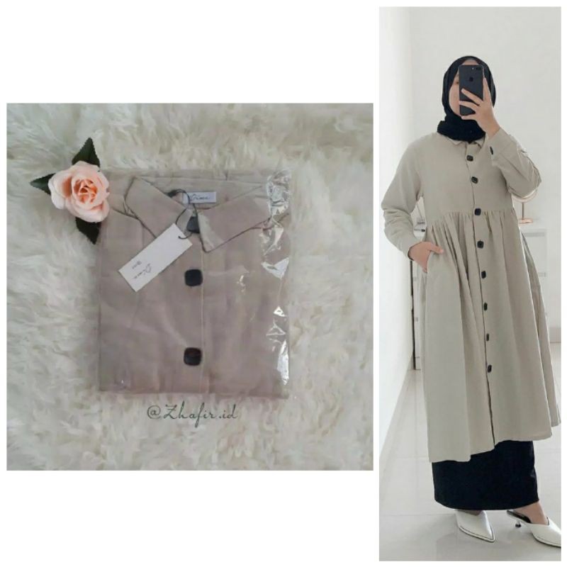 SIAP KIRIM Meza Midi Dress - Ivory by Dima.hf