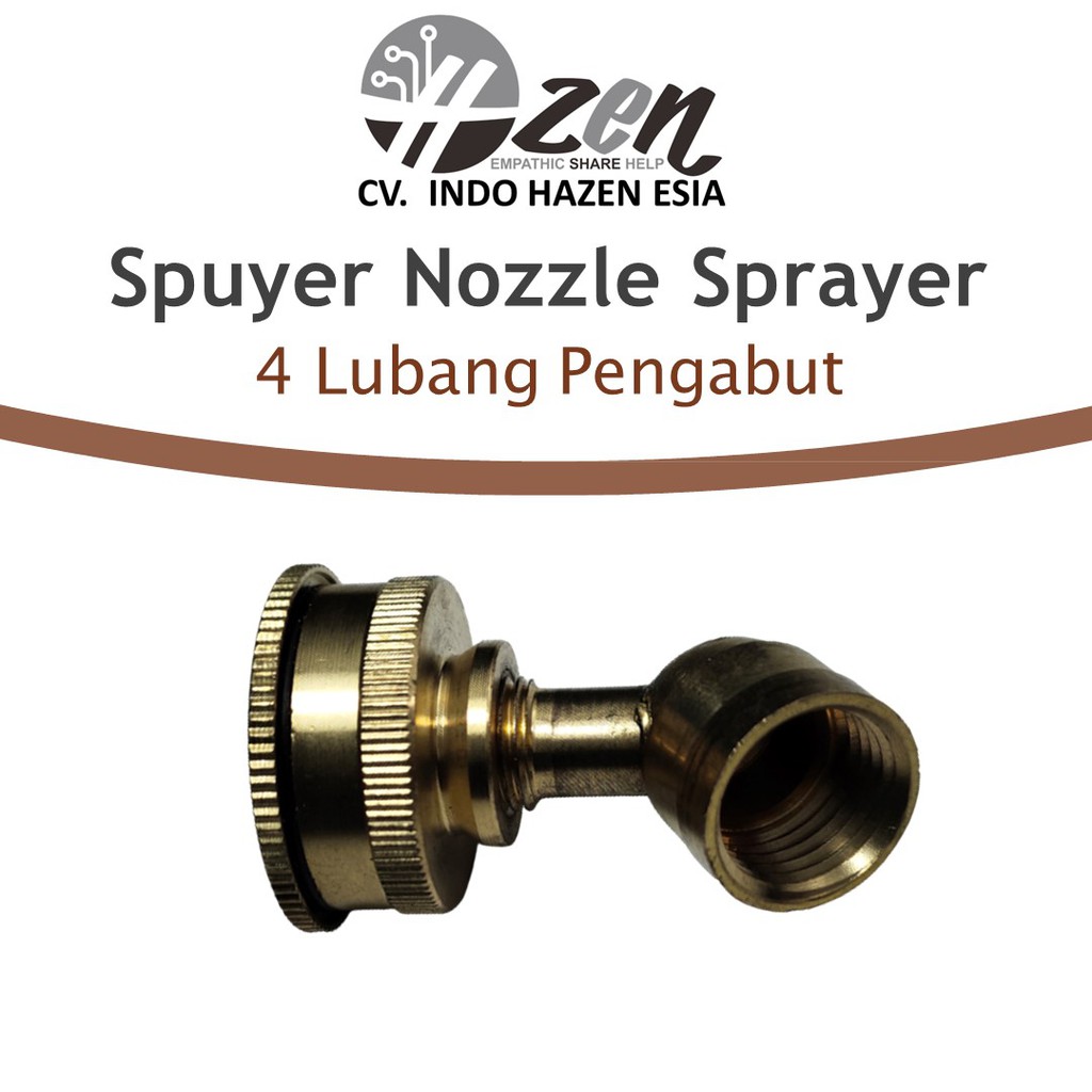 Spuyer nozzle Sprayer 4 mata kuningan