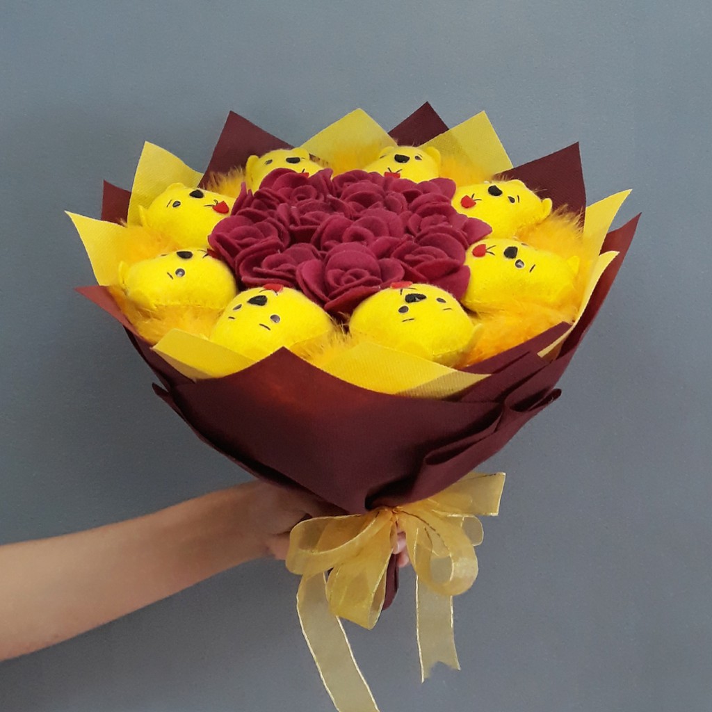 Buket Bunga Winnie the pooh kado Wisuda / Anniversary / Ulangtahun / Hari Spesial
