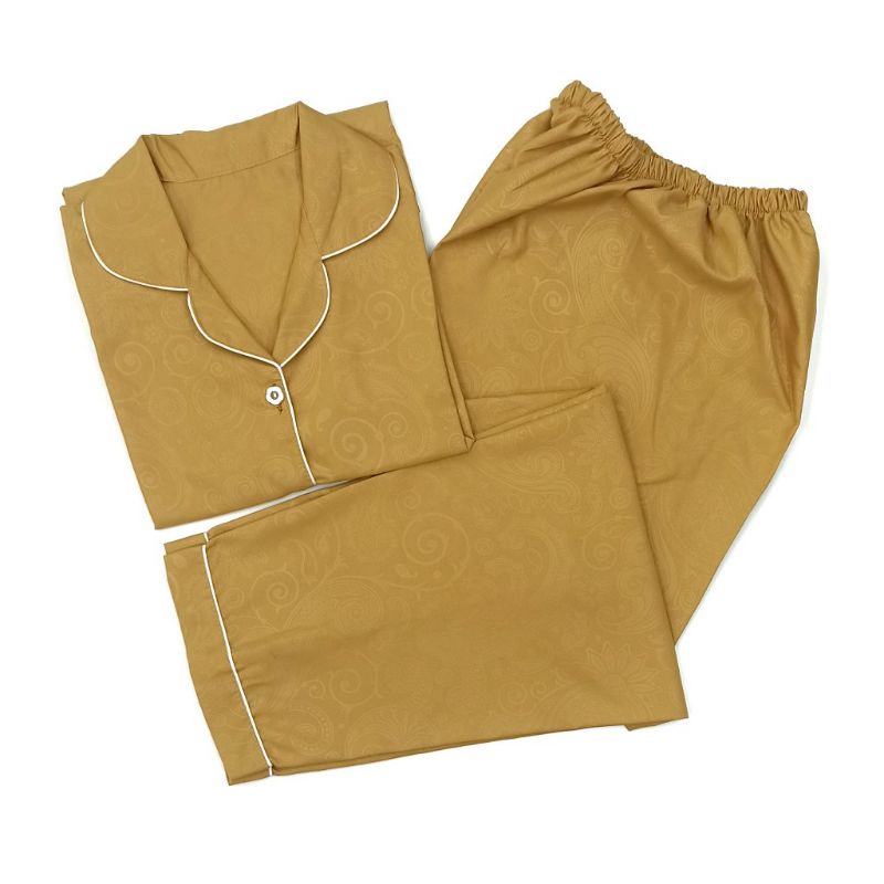 Baju Tidur Wanita / Piyama Wanita Tie Dye Set Motif Kekinian-Emboss Camel