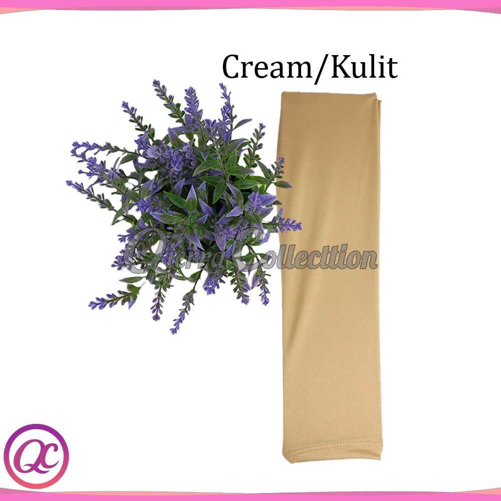 Manset tangan sambung/Bolero polos warna bahan spandek baloon all size dan jumbo-Cream/kulit