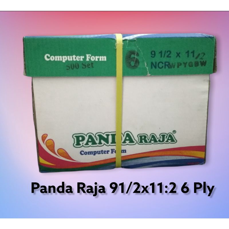 

PANDA RAJA kertas Continious form 91/2x11:2 6 Ply Ncr