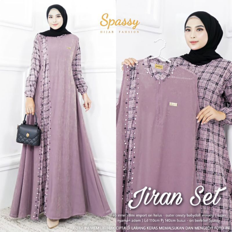 [[ BISA COD ]] TIDAK ORI UANG KEMBALI - ORI BERLABEL SPASSY - JIRAN S SET | GAMIS SPASSY ORI
