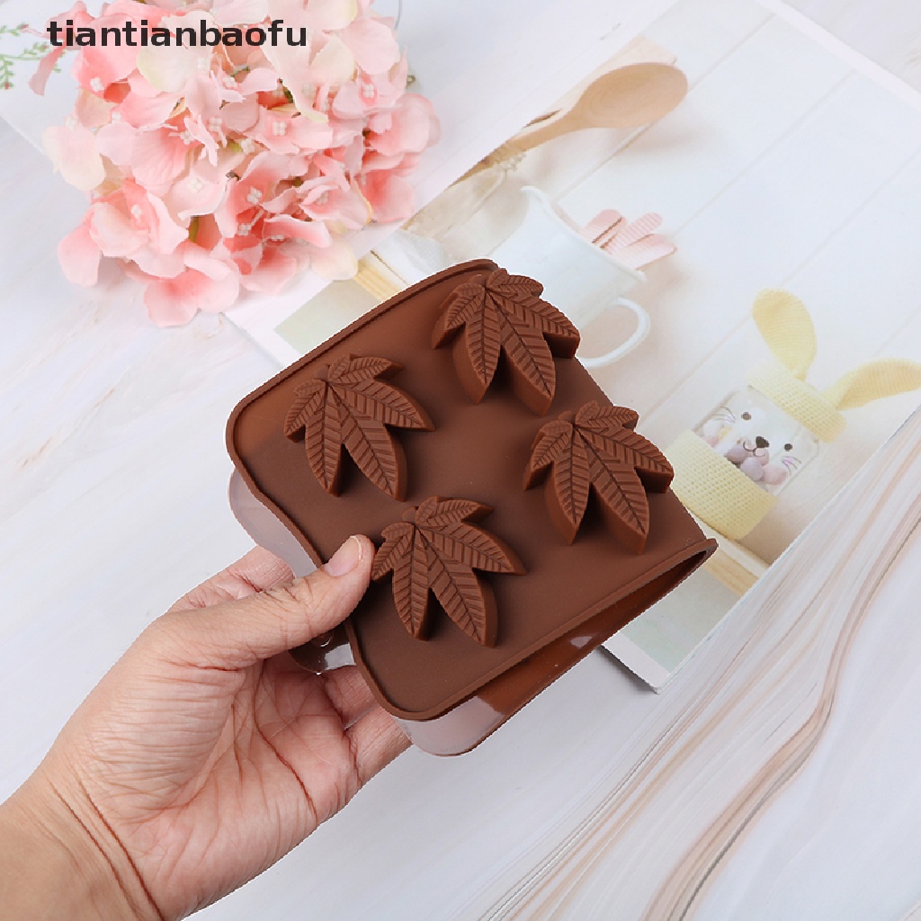 Cetakan Kue / Permen / Coklat Bentuk Daun Maple Bahan Silikon