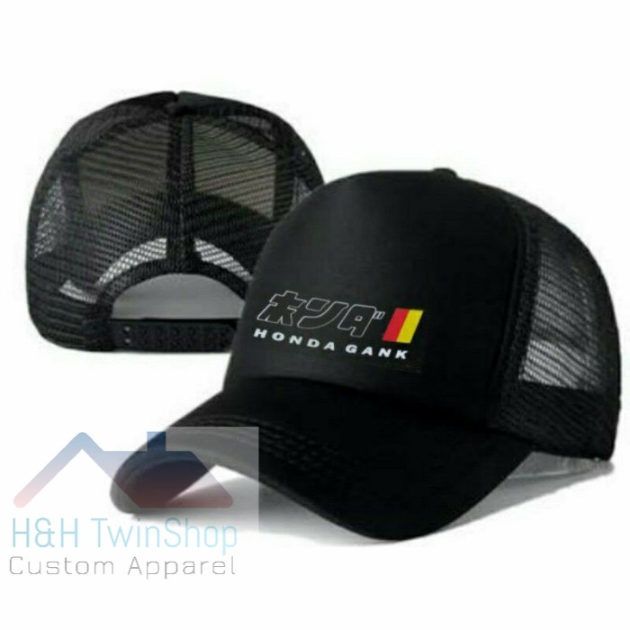 ( H&H COD ) TOPI HONDA GANK / TOPI PRIA /COD TOPI POLOS SNAPBACK TRUCKER JARING TERLARIS