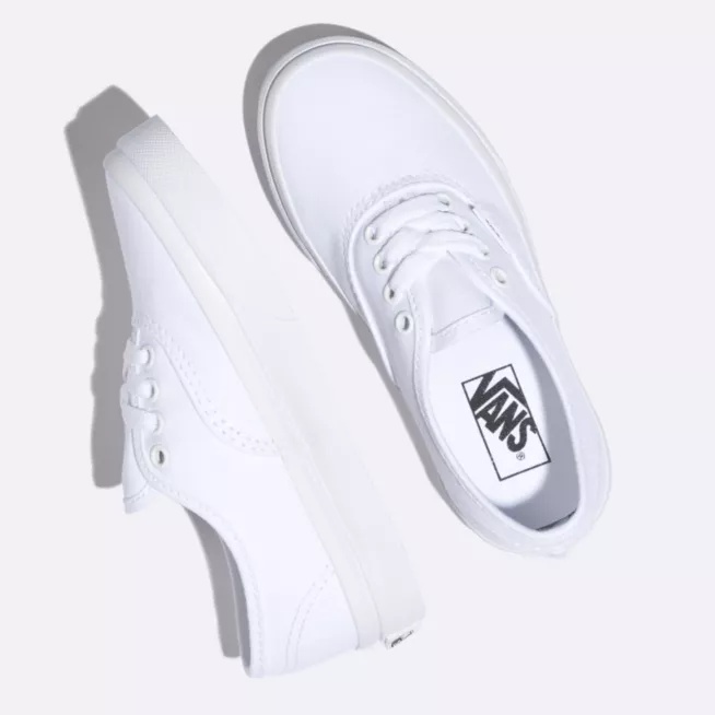 NEW Sepatu Sneakers Sepatu Vans Authentic Anak Sepatu Pria Wanita Full White