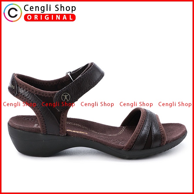 SANDAL WEDGES KULIT HUSH PUPPIES WANITA ORIGINAL SLINGBACK COKLAT HW31