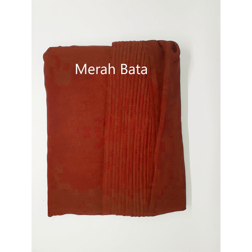 Jilbab Instan 2 Layer Jumbo Nesrin Hijab Syari Kerudung Khimar Terbaru-MERAH BATA