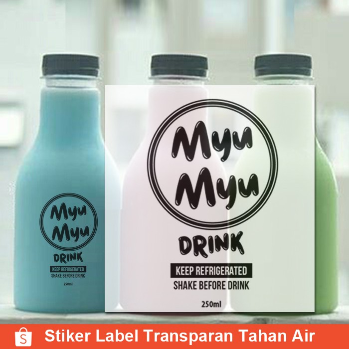 

Stiker Label Transparan Tahan Air Bahan Vinyl 6cm