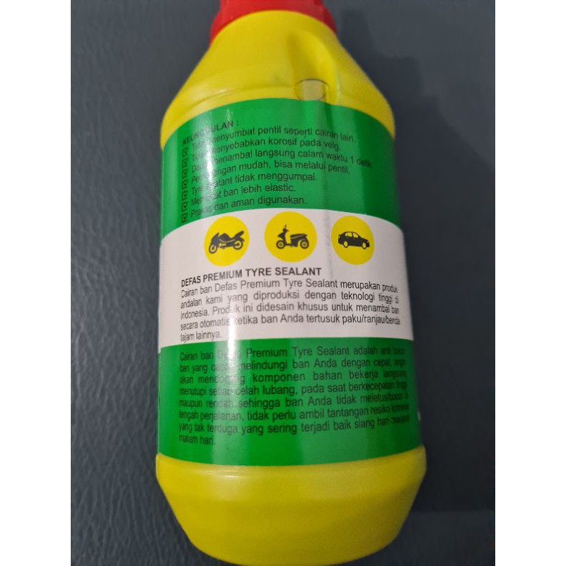 Cairan Ban Tubles Tyre Sealant Tubeless Motor Mobil Anti Bocor Anti Ranjau 350 ML