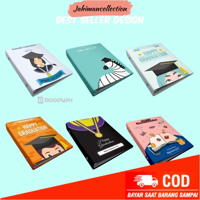 

✨ BISA COD ✨ Binder Custom A5 B5 Graduation / Notebook / Buku / Diary / Jurnal - Tanpa Isi, A5