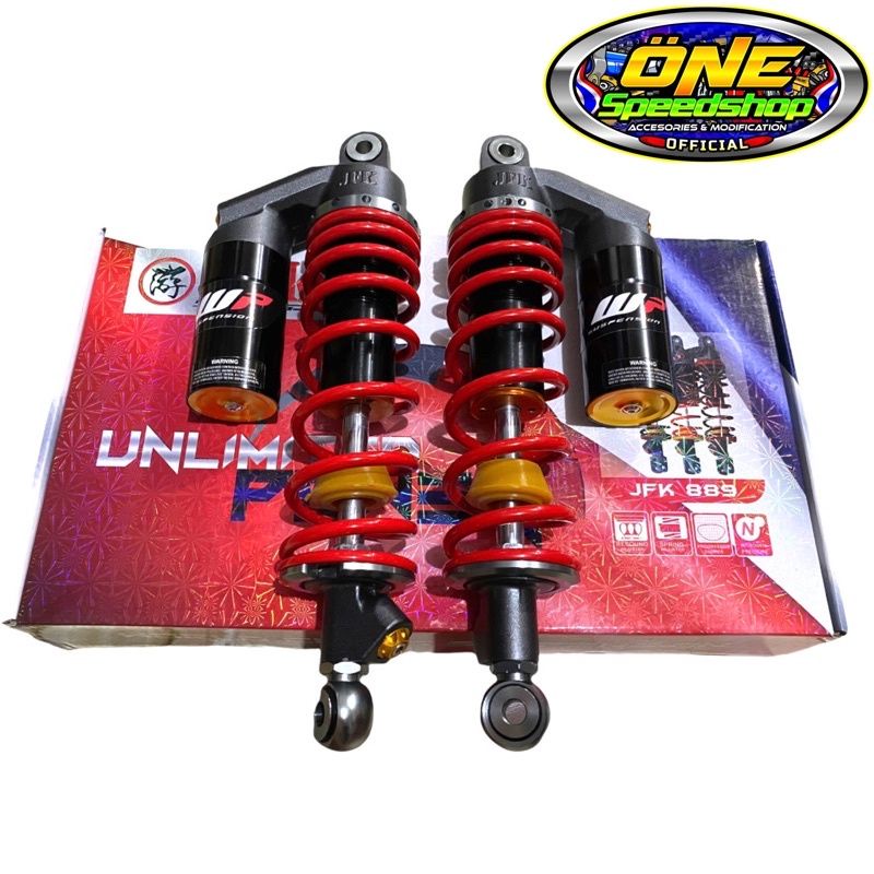 Shockbreaker double tabung rxking supra revo tiger nmax pcx nouvo jupz vega aerox lexi 280/320/340mm-Wp merah double