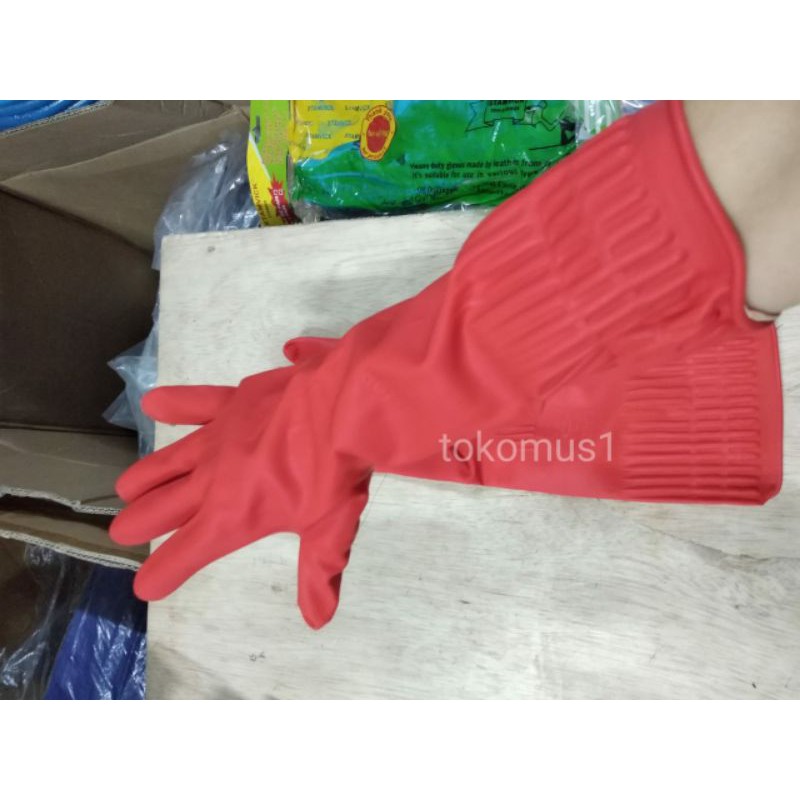 SARUNG TANGAN KARET CUCI PIRING /GLOVE LATEX SAFETY HAND WORK STERILL ANTI SLIP-IGM