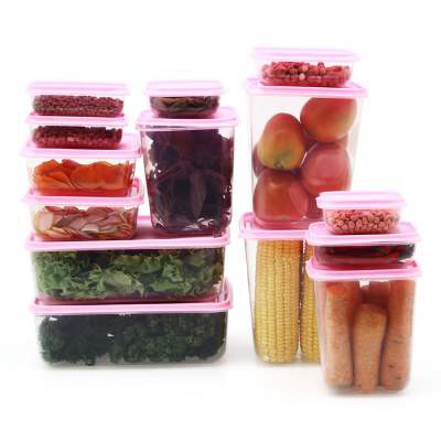 Tempat Penyimpanan Makanan Toples Bahan Dapur Plastik 7 Set Box Isi 14 Pcs Kontainer Calista Otaru