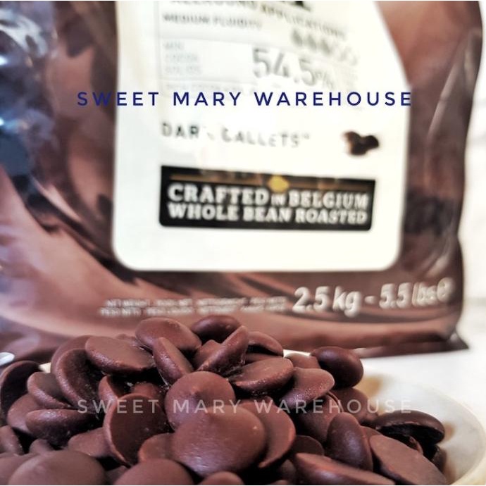 

Callebaut Dark Chocolate Couverture 811 NV 54,5% 500gr Cokelat 811NV