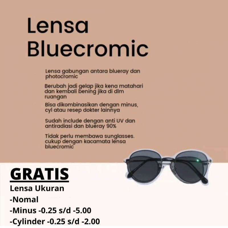 Jual Frame Kacamata JOCELYN 21351,Gratis Lensa Minus,Kacamata Photocromic Blueray Bluecromic,Frame Lentur | Shopee Indonesia